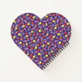 Paars Floral Heart Notitieboek (Achterkant)