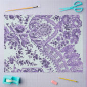 Paars Floral Lace Pattern Tissuepapier (Craft)