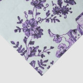 Paars Floral Lace Pattern Tissuepapier (Detail)