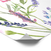 Paars Floral Lavender Vrijgezellenfeest Welkom Poster (Hoek)