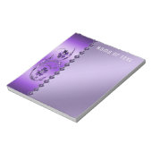 Paars Floral Notitieblok (Linkerzijde)