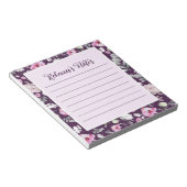 Paars Floral Notitieblok (Schuin)