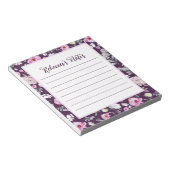Paars Floral Notitieblok (Schuin)