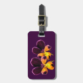 Paars Floral Pansy Flowers Bagagelabel (Voorkant verticaal)