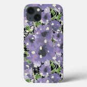 Paars Floral Pattern Case-Mate iPhone Case (Achterkant)