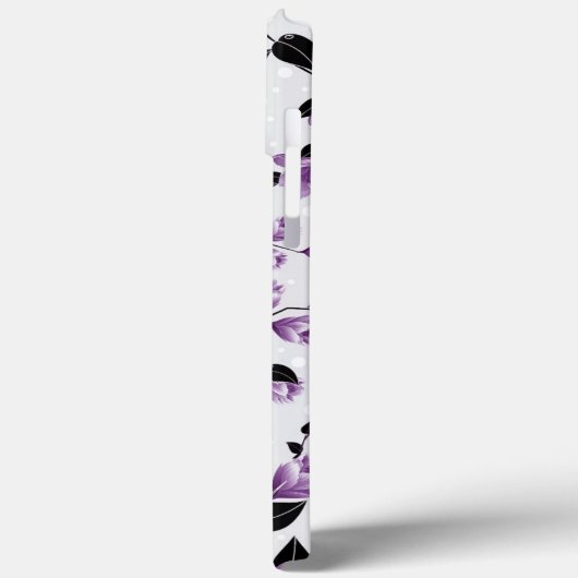 Paars Floral Pattern Case-Mate iPhone Case (Achterkant / Links)