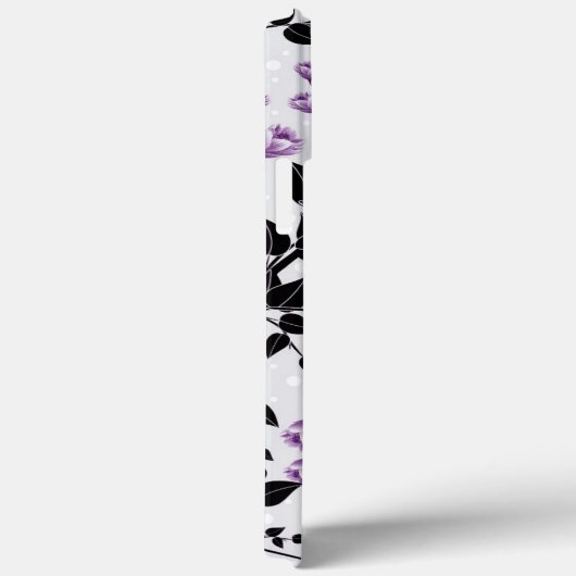 Paars Floral Pattern Case-Mate iPhone Case (Achterkant / Rechts)
