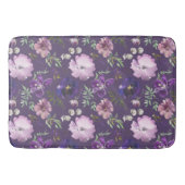 Paars Floral Pattern Elegant Badmat (Voorkant)