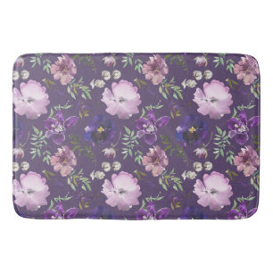 Paars Floral Pattern Elegant Badmat