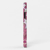 Paars Floral Pattern Monogrammed Case-Mate iPhone Case (Achterkant/rechts)