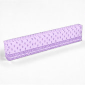 Paars Floral Pattern Naambordje