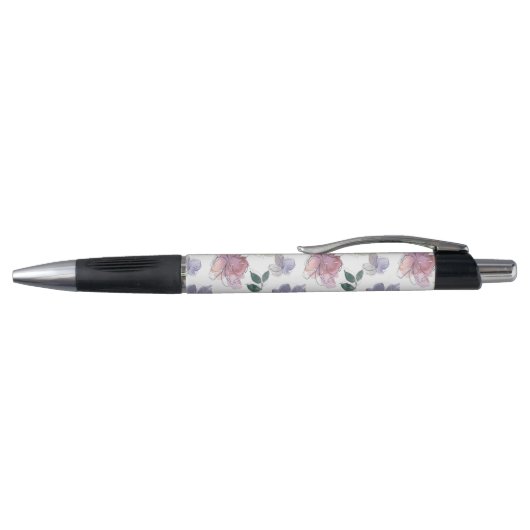 Paars Floral Pattern Pen (Bovenkant)