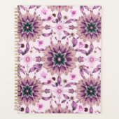 Paars Floral Pattern Planner (Voorkant)