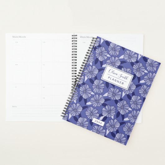 Paars Floral Pattern Planner (Display)