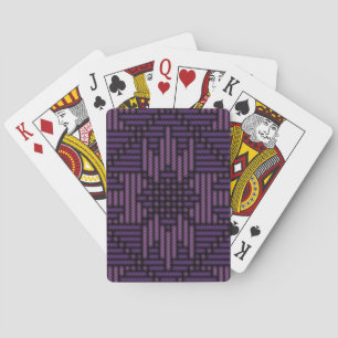 Paars Floral Pattern Pokerkaarten