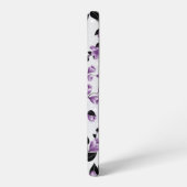 Paars Floral Pattern Samsung Galaxy Hoesje (Linkerkant)