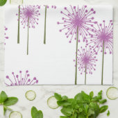 Paars Floral Pattern Theedoek (Gevouwen)