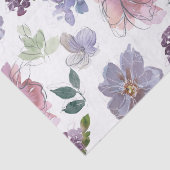 Paars Floral Pattern Tissuepapier (Detail)