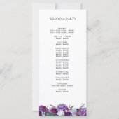 Paars Floral Roos Gold Geometric Lijst Wedding (Achterkant)