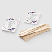 Paars Floral Roos Gold Geometric Wedding Programme Handwaaier (Niet-gemonteerd)