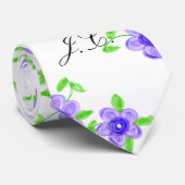 Paars Floral Stropdas (Opgerold)