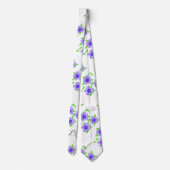 Paars Floral Stropdas (Achterkant)