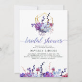 Paars Floral Succulent Vrijgezellenfeest Kaart (Voorkant)