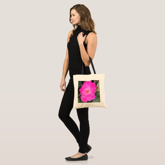 paars Floral Tas greyforaday (Voorkant (model))