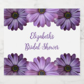 Paars Floral Vrijgezellenfeest Bier Etiket (Enkel label)