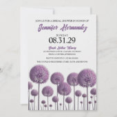 Paars Floral Vrijgezellenfeest Kaart (Voorkant)