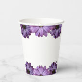 Paars Floral Vrijgezellenfeest Papieren Bekers (Achterkant)
