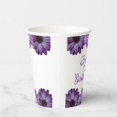 Paars Floral Vrijgezellenfeest Papieren Bekers (Rechts)