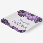 Paars Floral Vrijgezellenfeest Papieren Bordje (Gebogen)