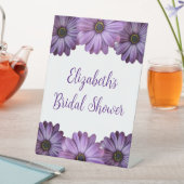 Paars Floral Vrijgezellenfeest Reclamebord Met Voetstuk (Insitu)