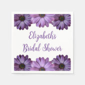 Paars Floral Vrijgezellenfeest Servet (Voorkant)