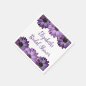 Paars Floral Vrijgezellenfeest Servet (Hoek)