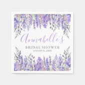 Paars Floral Vrijgezellenfeest Servet (Voorkant)