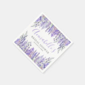 Paars Floral Vrijgezellenfeest Servet (Hoek)