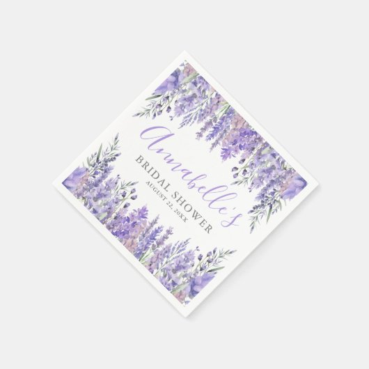 Paars Floral Vrijgezellenfeest Servet (Hoek)