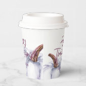 paars florale herfst Thanksgiving Papieren Bekers (Rechts)