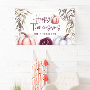 paars florale herfst Thanksgiving Spandoek
