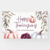 paars florale herfst Thanksgiving Spandoek (Horizontaal)