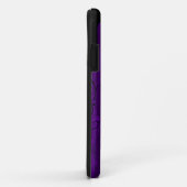 Paars floreel patroon en Monogram W Case-Mate iPhone Case (Achterkant/rechts)