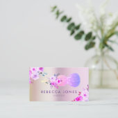 paars floreel Visitekaartje (Staand voorkant)