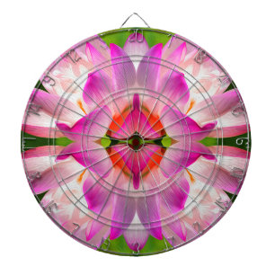 PAARS FLOWER - Fractal Art - Dartbord