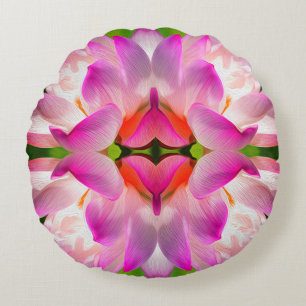 PAARS FLOWER - Fractal Art - Rond Kussen