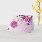 Paars Flower Prairie Roos Kaart (Gele Bloem)