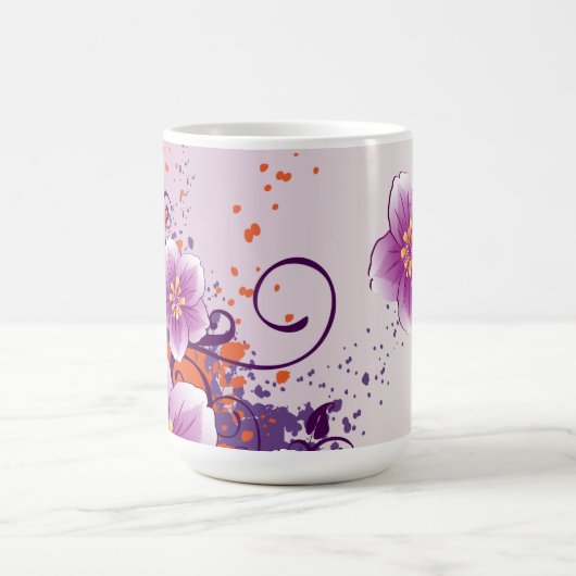 Paars Flower Prairie Roos Koffiemok (Center)