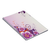 Paars Flower Prairie Roos Notitieboek (Rechterzijde)