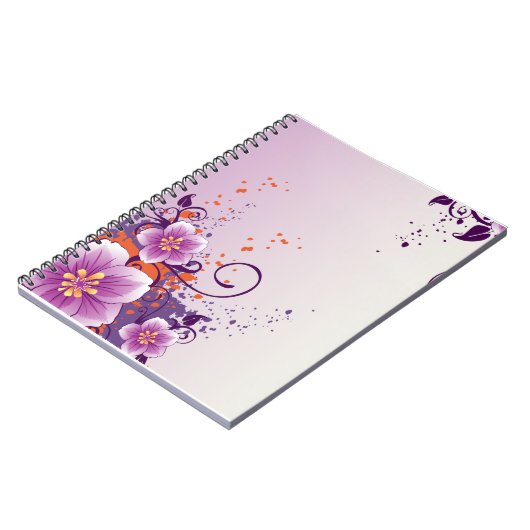 Paars Flower Prairie Roos Notitieboek (Linkerzijde)